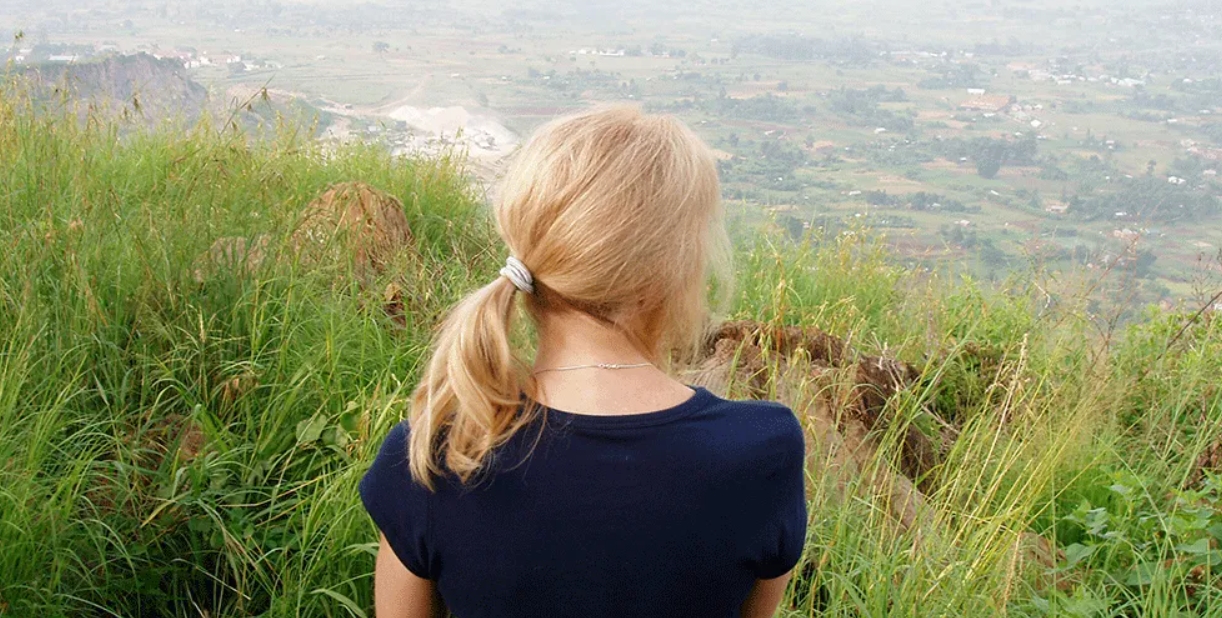 Reaching the Top of Tororo Rock Using a Cable Car